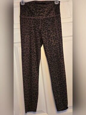 GapFit Recycled Power Brown Leopard Print High Rise Pocket Leggings Size XS